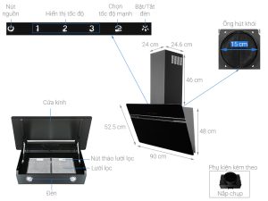 Máy Hút Mùi Gắn Tường Hafele HH-WVG90A 535.82.203 - 20 Máy Hút Mùi Gắn Tường Hafele HH-WVG90A 535.82.203