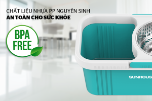 BỘ LAU NHÀ XOAY 360 ĐỘ SUNHOUSE KS-CL350PB - 22 BỘ LAU NHÀ XOAY 360 ĐỘ SUNHOUSE KS-CL350PB - 21