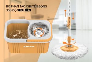 BỘ LAU NHÀ XOAY 360 ĐỘ SUNHOUSE KS-CL350PO - 10 BỘ LAU NHÀ XOAY 360 ĐỘ SUNHOUSE KS-CL350PO - 9