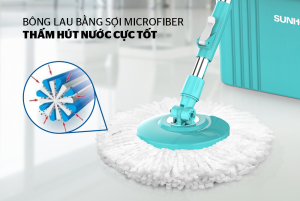 BỘ LAU NHÀ XOAY 360 ĐỘ SUNHOUSE KS-CL350PB - 20 BỘ LAU NHÀ XOAY 360 ĐỘ SUNHOUSE KS-CL350PB - 19
