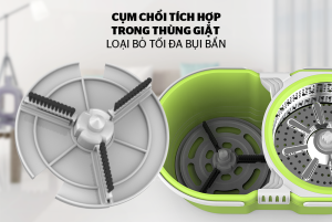 BỘ LAU NHÀ XOAY 360 ĐỘ SUNHOUSE THẾ HỆ MỚI KS-CL260PG - 11 BỘ LAU NHÀ XOAY 360 ĐỘ SUNHOUSE THẾ HỆ MỚI KS-CL260PG - 10
