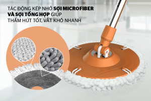 BỘ LAU NHÀ XOAY 360 ĐỘ SUNHOUSE THẾ HỆ MỚI KS-CL260PO - 17