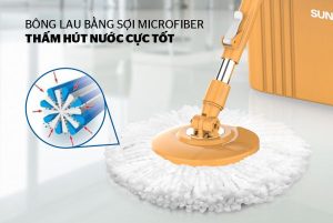 BỘ LAU NHÀ XOAY 360 ĐỘ SUNHOUSE KS-CL350PO - 20 BỘ LAU NHÀ XOAY 360 ĐỘ SUNHOUSE KS-CL350PO - 19