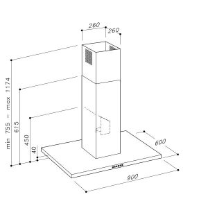 Máy Hút Mùi Dudoff đảo kết hợp trang trí Atlas Isola S - 7 Máy Hút Mùi Dudoff đảo kết hợp trang trí Atlas Isola S - 6