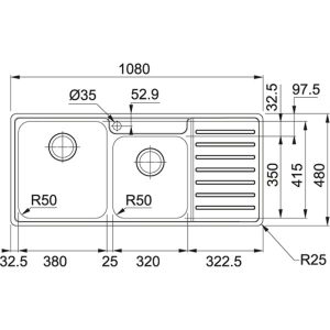 FRANKE | Chậu rửa Inox BCX 621 RHD (101.0469.276) - 10 FRANKE | Chậu rửa Inox BCX 621 RHD (101.0469.276) - 9