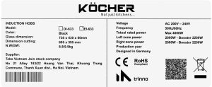 Bếp điện từ Kocher EI-633 - 31