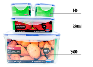 Bộ 4 hộp bảo quản thực phẩm Biozone tặng dao KB-CO4P04E - 16 Bộ 4 hộp bảo quản thực phẩm Biozone tặng dao KB-CO4P04E - 15