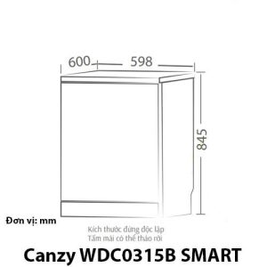 Máy rửa bát CANZY CZ WDC0315B SMART - 9 Máy rửa bát CANZY CZ WDC0315B SMART - 8