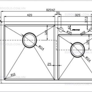 CHẬU RỬA BÁT EUROGOLD EUS28248 - 9