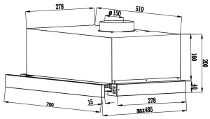 MÁY HÚT MÙI ÂM TỦ CANZY CZ 70BRH - 2 MÁY HÚT MÙI ÂM TỦ CANZY CZ 70BRH