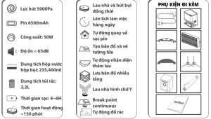 Robot Hút Bụi, Lau Sàn Hubert HB-S68-Plus - 5