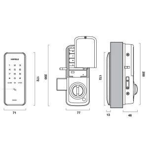 Khóa Điện Tử Hafele Er5000 912.05.318 - 6