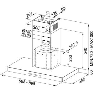 FRANKE | Máy hút mùi treo tường FCR 925 TC BK/XS (110.0361.046) - 10 FRANKE | Máy hút mùi treo tường FCR 925 TC BK/XS (110.0361.046) - 9