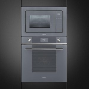 LÒ VI SÓNG KẾT HỢP NƯỚNG SMEG, LINEA, MẶT KÍNH BẠC FMI120S1 536.34.112 - 9