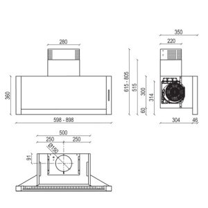 Máy hút mùi treo tường Frame 90SGW - 7 Máy hút mùi treo tường Frame 90SGW - 6