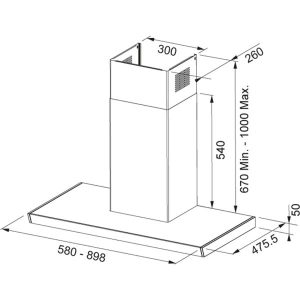 FRANKE | Máy hút mùi áp tường FS TS 906 W XS CH (110.0377.522) - 11 FRANKE | Máy hút mùi áp tường FS TS 906 W XS CH (110.0377.522) - 10