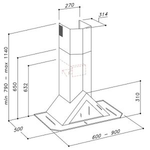 MÁY HÚT MÙI ÁP TƯỜNG DUDOFF HERA - 7 MÁY HÚT MÙI ÁP TƯỜNG DUDOFF HERA - 6