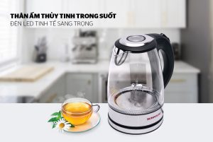ẤM SIÊU TỐC THỦY TINH 1.7L SUNHOUSE SHD1217 - 8 ẤM SIÊU TỐC THỦY TINH 1.7L SUNHOUSE SHD1217 - 7
