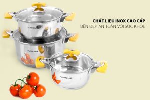 BỘ NỒI INOX 5 ĐÁY SUNHOUSE SH787 - 23 BỘ NỒI INOX 5 ĐÁY SUNHOUSE SH787 - 22