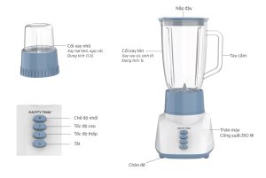 MÁY XAY SINH TỐ ĐA NĂNG HAPPYTIME HTD5113G XANH - 8