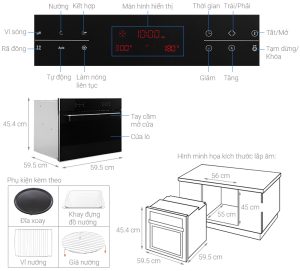 Lò vi sóng có nướng lắp âm Hafele HO-KT45B 535.02.731 44 lít - 20 LÒ VI SÓNG CÓ NƯỚNG LẮP ÂM HAFELE HO-KT45B 535.02.731 44 LÍT