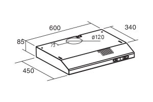Máy hút mùi âm tủ Cata LF-2060 WH - 3