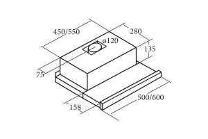 Máy hút mùi âm tủ Cata TF-5260 X/E - 3