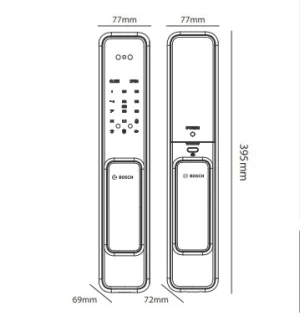 KHÓA CỬA VÂN TAY BOSCH EL600B - 5 Khóa Cửa Vân Tay BOSCH EL600BK