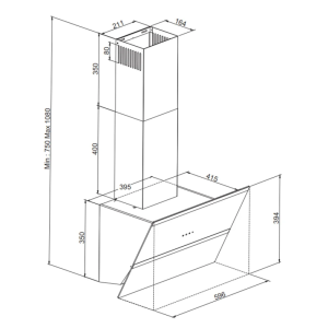 MÁY HÚT MÙI GẮN TƯỜNG FAGOR 3CFT-901N - 1 FAGOR 3CFT-901N