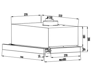 MÁY HÚT MÙI ÂM TỦ CANZY CZ 70WRH - 2 MÁY HÚT MÙI ÂM TỦ CANZY CZ 70WRH