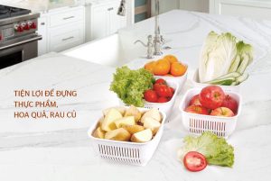 Bộ 4 hộp bảo quản thực phẩm thông minh tặng rổ Biozone KB-SM4S01R - 24 Bộ 4 hộp bảo quản thực phẩm thông minh tặng rổ Biozone KB-SM4S01R - 23