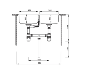 Chậu rửa chén Hafele HS-SD8648 567.20.493 - 9 Chậu rửa chén Hafele HS-SD8648 567.20.493 - 8