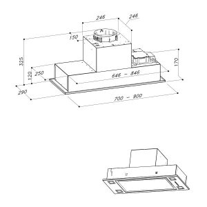 Máy hút mùi âm tủ Dudoff VISTA S90 - 7 Máy hút mùi âm tủ Dudoff VISTA S90 - 6