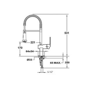 Vòi Rửa Teka KOBE PRO 18161002 - 55 Vòi Rửa Teka KOBE PRO 18161002 - 54