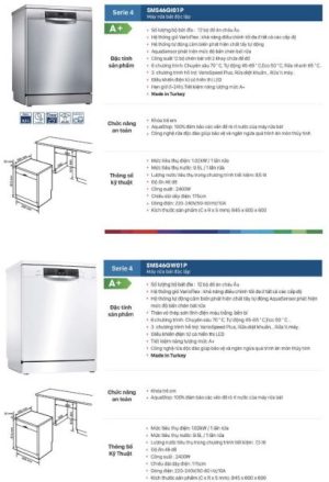 Máy rửa chén độc lập BOSCH SMS46GW01P|Serie 4 - 54