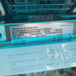Máy rửa chén độc lập BOSCH SMS46GW01P|Serie 4 - 106
