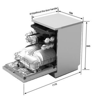 Máy Rửa Chén Độc Lập Hafele Hdw-F60E 538.21.200 - 102 Máy Rửa Chén Độc Lập Hafele Hdw-F60E 538.21.200 - 101