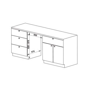 MÁY RỬA CHÉN ÂM TỦ TOÀN PHẦN SMEG, 13 BỘ ĐỒ ĂN, 60 CM, MÀU BẠC STL62335L 536.24.483 - 70