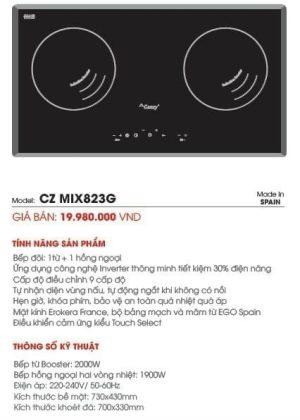 Bếp Điện Từ Canzy CZ MIX823G - 7 Bếp Điện Từ Canzy CZ MIX823G - 6