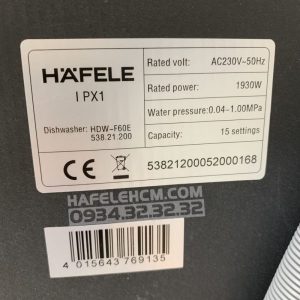 Máy Rửa Chén Độc Lập Hafele Hdw-F60E 538.21.200 - 136 Máy Rửa Chén Độc Lập Hafele Hdw-F60E 538.21.200 - 135