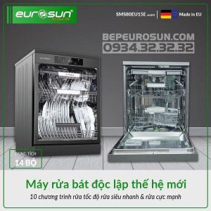 MÁY RỬA CHÉN EUROSUN SMS80EU15E MADE IN EU - 254 MÁY RỬA CHÉN EUROSUN SMS80EU15E MADE IN EU - 253