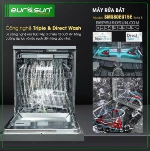 MÁY RỬA CHÉN EUROSUN SMS80EU15E MADE IN EU - 262 MÁY RỬA CHÉN EUROSUN SMS80EU15E MADE IN EU - 261