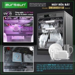 MÁY RỬA CHÉN EUROSUN SMS80EU15E MADE IN EU - 282 MÁY RỬA CHÉN EUROSUN SMS80EU15E MADE IN EU - 281