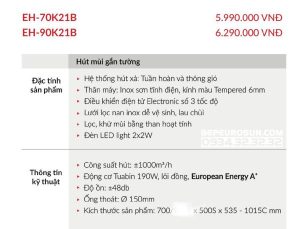 Máy Hút Mùi Eurosun EH-90K21B - 79