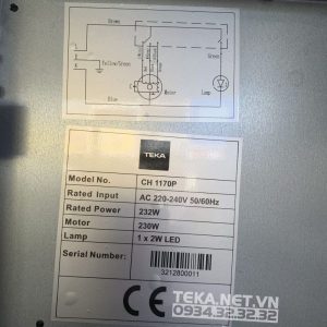 Máy Hút Mùi Âm tủ Teka CH 1170P| TH0370K - 131 Máy Hút Mùi Âm tủ Teka CH 1170P| TH0370K - 130