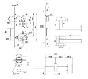 Bộ Khóa Cửa Tay Nắm Chụp DIY Hafele 499.63.803 Tay Nắm Dáng Vuông Square Shape - 112 Bộ Khóa Cửa Tay Nắm Chụp DIY Hafele 499.63.803 Tay Nắm Dáng Vuông Square Shape - 111