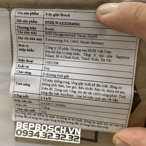 MÁY GIẶT BOSCH HMH WAX32M40SG SERIES 10KG - 59