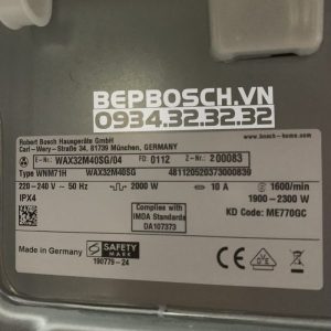 MÁY GIẶT BOSCH HMH WAX32M40SG SERIES 10KG - 81