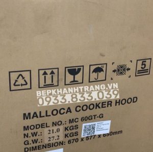 Máy hút mùi áp tường Malloca MC 60GT G - 42