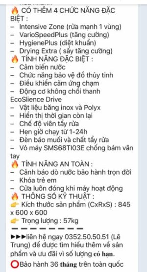 Máy rửa chén độc lập BOSCH SMS6ZCW07E | Serie 6 | Series 2021 - 112 Máy rửa chén độc lập BOSCH SMS6ZCW07E | Serie 6 | Series 2021 - 111